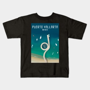 Los Muertos Pier Puerto Vallarta Mexico Kids T-Shirt